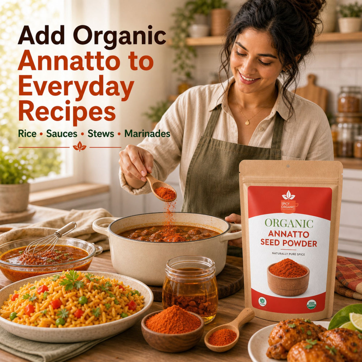 Organic Annatto Powder – Achiote for Latin Cooking