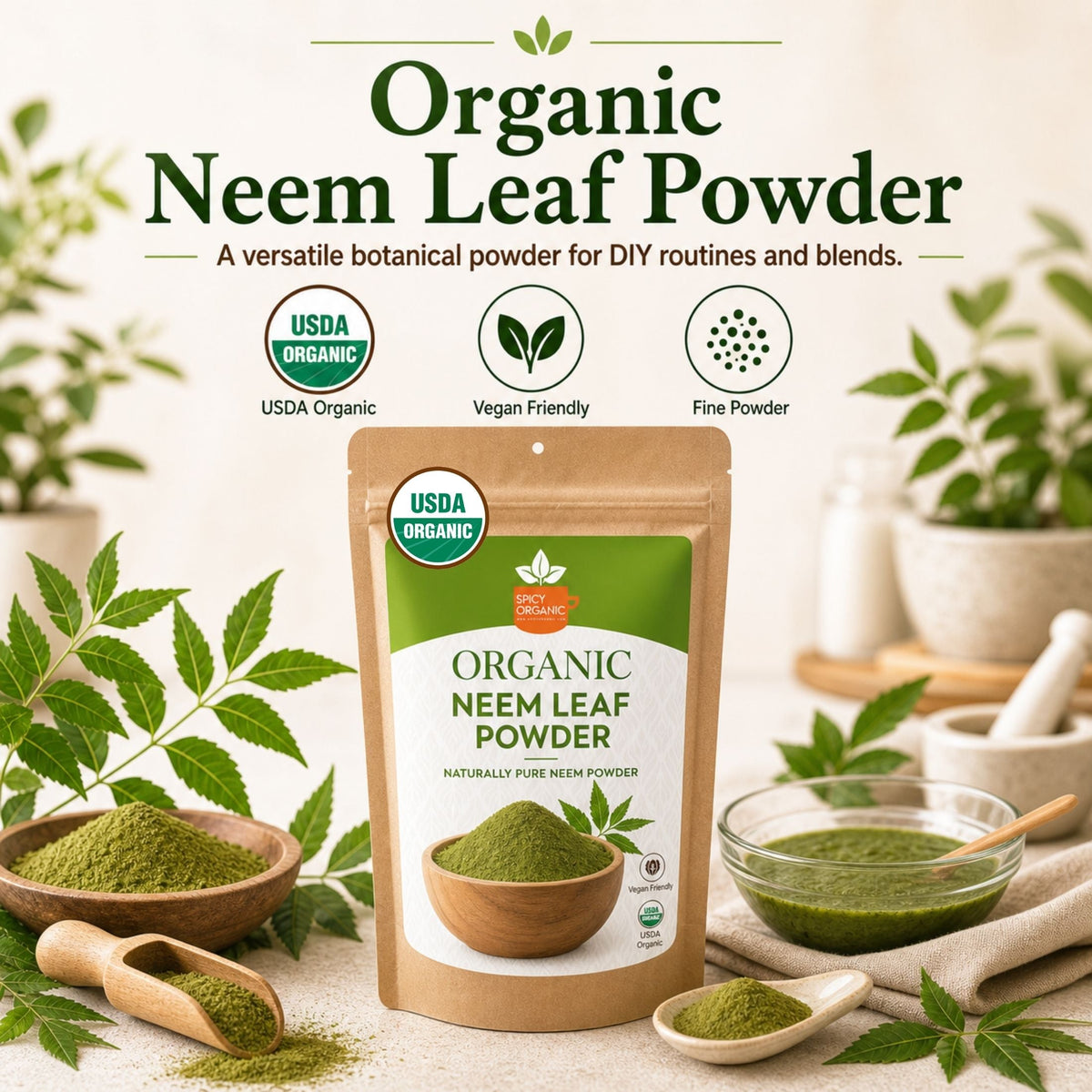 Organic Neem Powder – For Herbal Tea & DIY Skincare