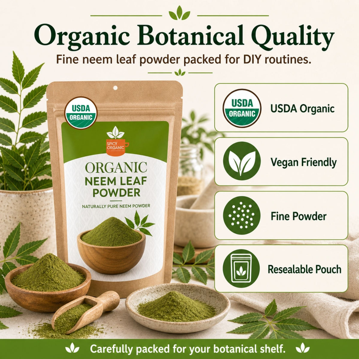Organic Neem Powder – For Herbal Tea & DIY Skincare
