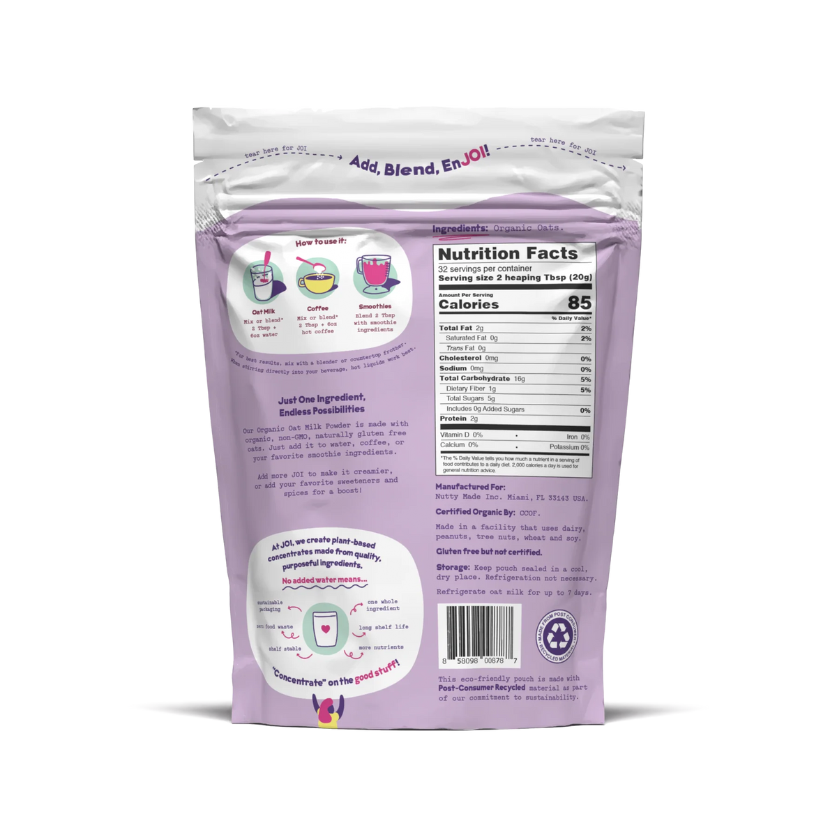 Organic Oat Milk Powder 2-Pack