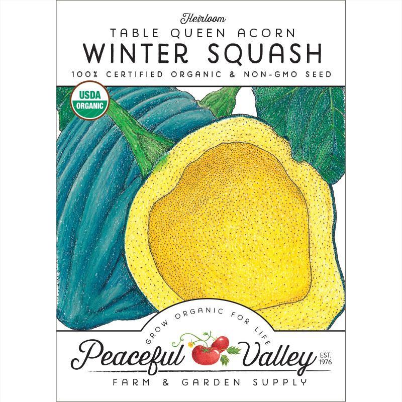 Table Queen Acorn Winter Squash Seeds (Organic)