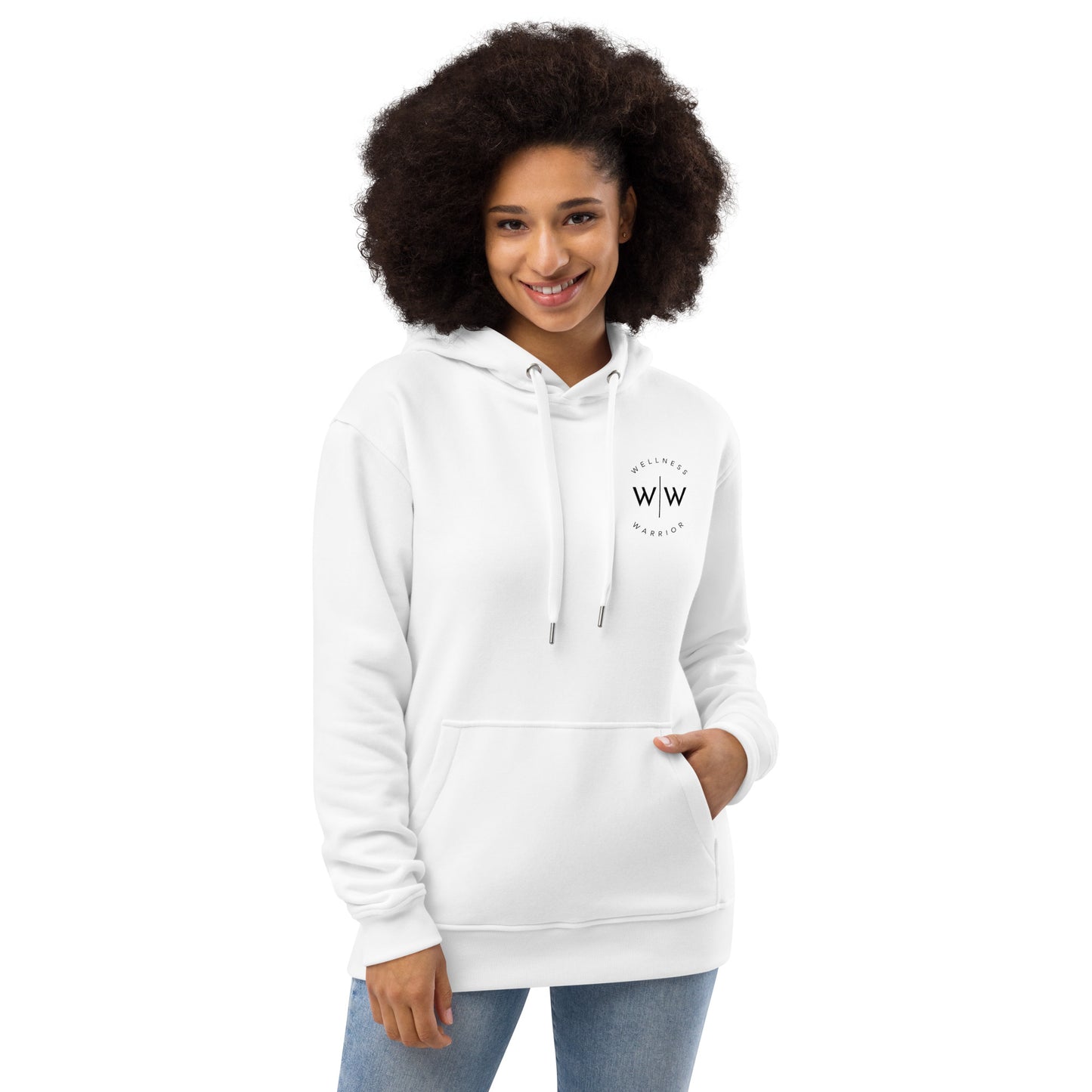 Wellness Warrior Premium Eco Hoodie - White Edition - Unisex