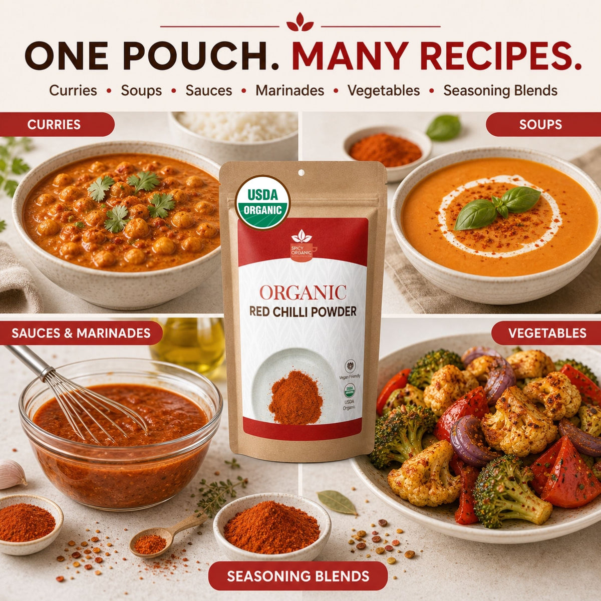 Organic Red Chili Powder – Bold Heat for Curries & Marinades