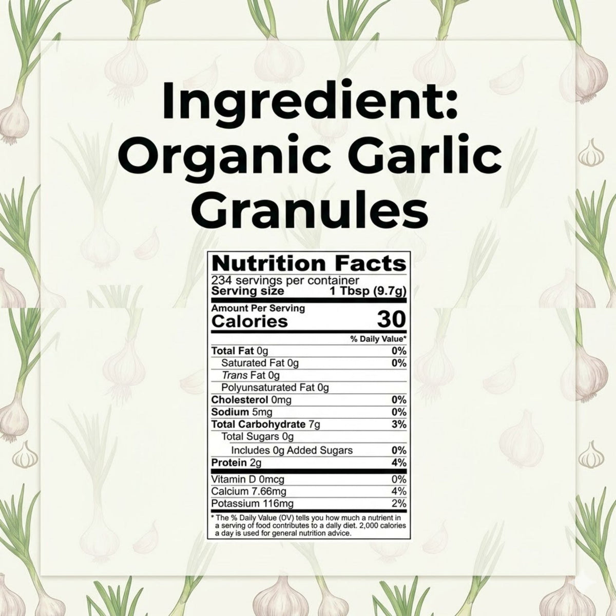 Organic Garlic Granules – For Marinades, Rubs & Roasting