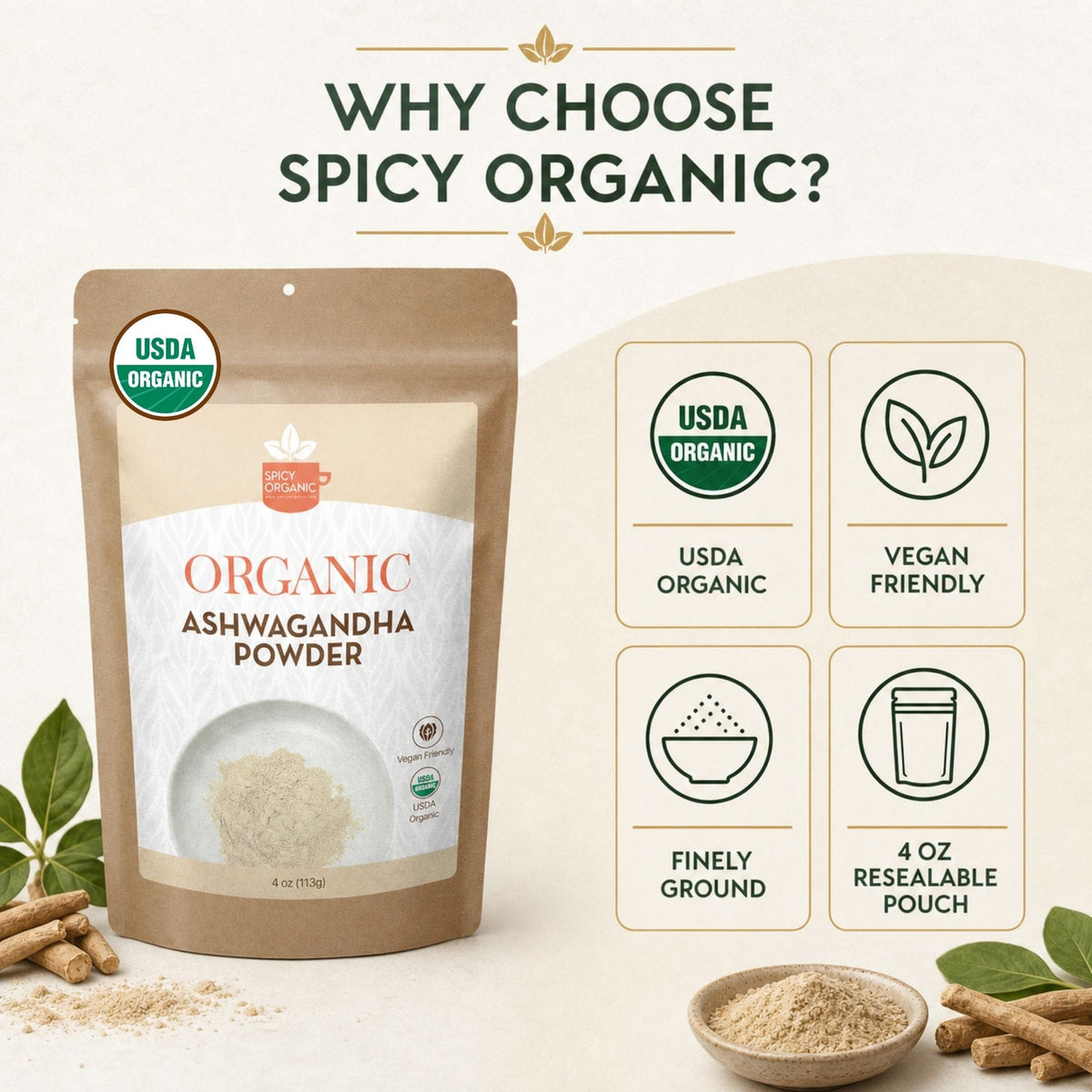 Organic Ashwagandha Root Powder – Withania somnifera