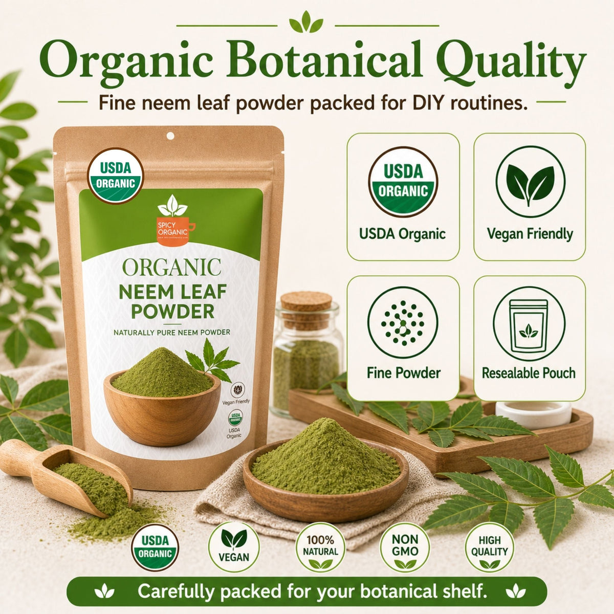 Organic Neem Powder – For Herbal Tea & DIY Skincare