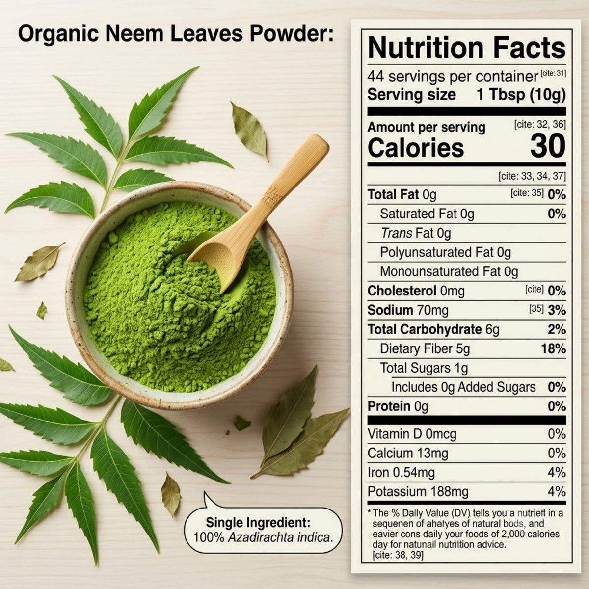 Organic Neem Powder – For Herbal Tea & DIY Skincare
