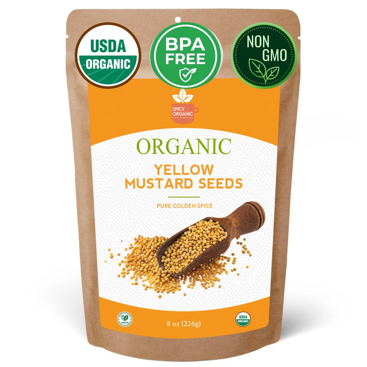 Organic Yellow Mustard Seeds – For Pickling & Cooking