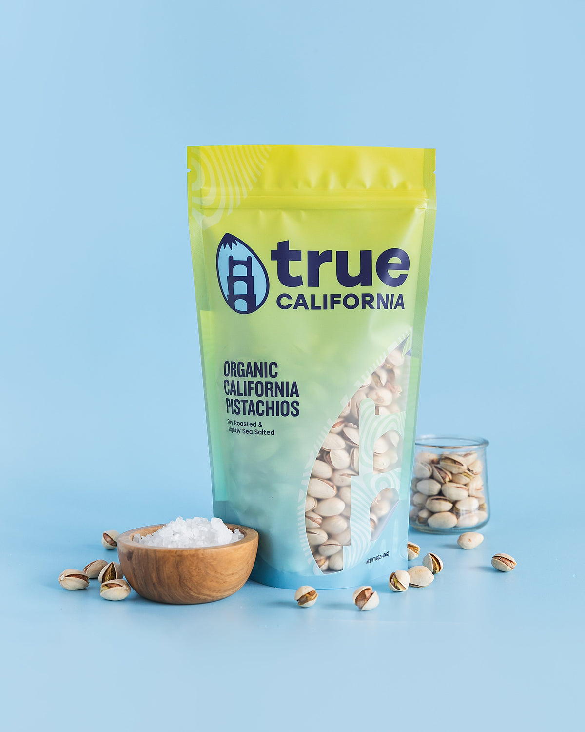 Organic Pistachios, Dry Roasted & Lightly Sea Salted