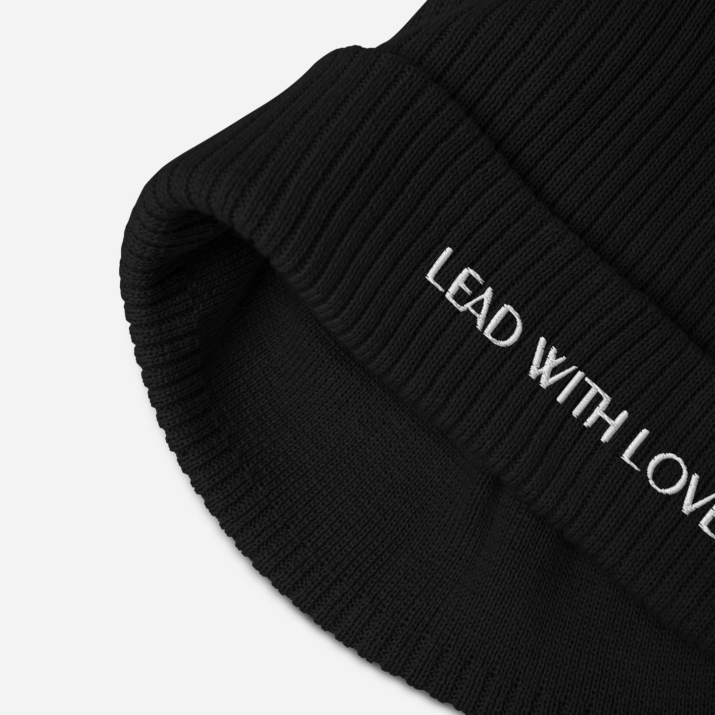 Lead With Love - Organic Ribbed Beanie